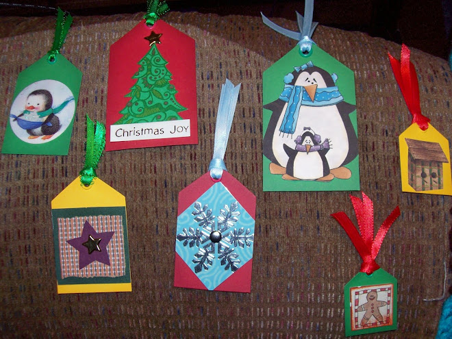 Christmas Tags, can be used on Christmas cards and other projects