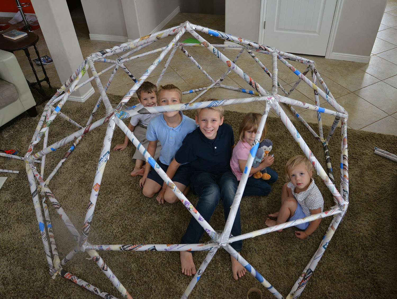 A school of fish Building a Geodesic Dome