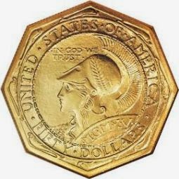 Panama Pacific Exposition Fifty Dollar Gold Coin octagonal version