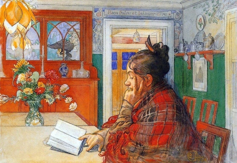 Carl Larsson. Karin Reading, 1904