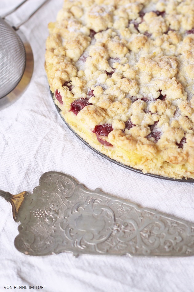 Penne Im Topf Pudding Kirsch Streuselkuchen