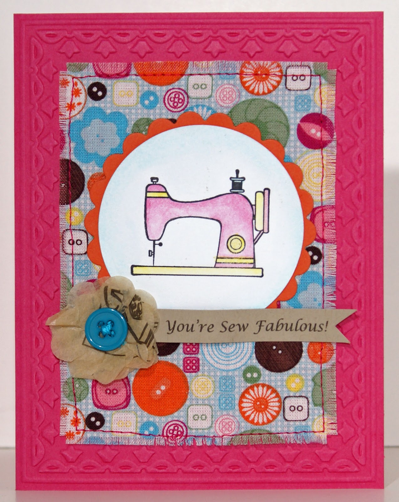 The Happy Yappy Scrapper Sew Sweet Mother's Day Card Class