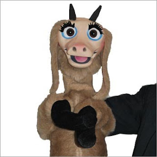 Baby goat puppet for performers and ventriloquists