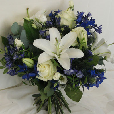 Inspiration Blue and White Wedding Bouquets