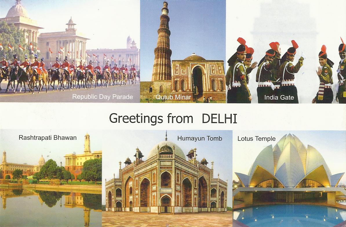 Heritage of India Greetings from Delhi post cards