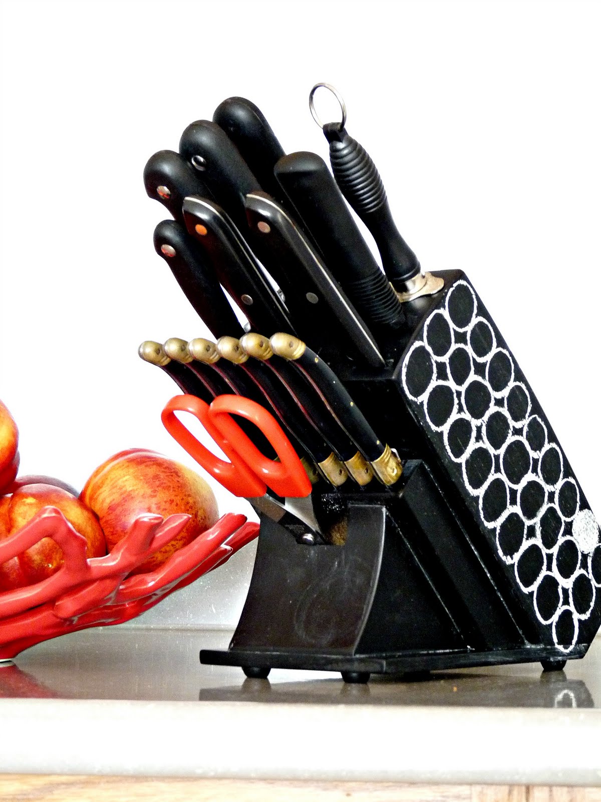 DIY Chalkboard Knife Block Dans le Lakehouse