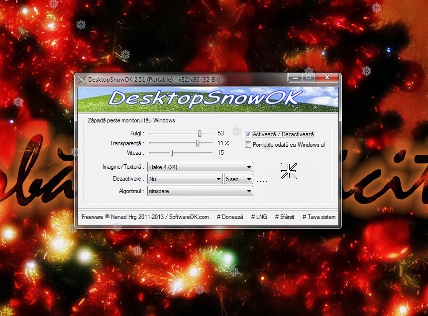 zapada pe desktop