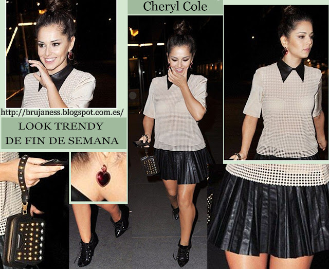 Look Trendy. Cheryl Cole la semana pasada en el restaurante Australasia en Manchester Look Trendy. Cheryl Cole la semana pasada en el restaurante Australasia en Manchester leather skirt