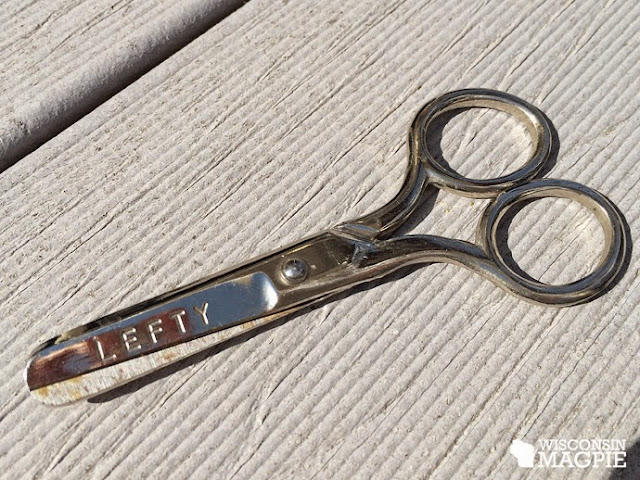 lefty scissors garage sale finds