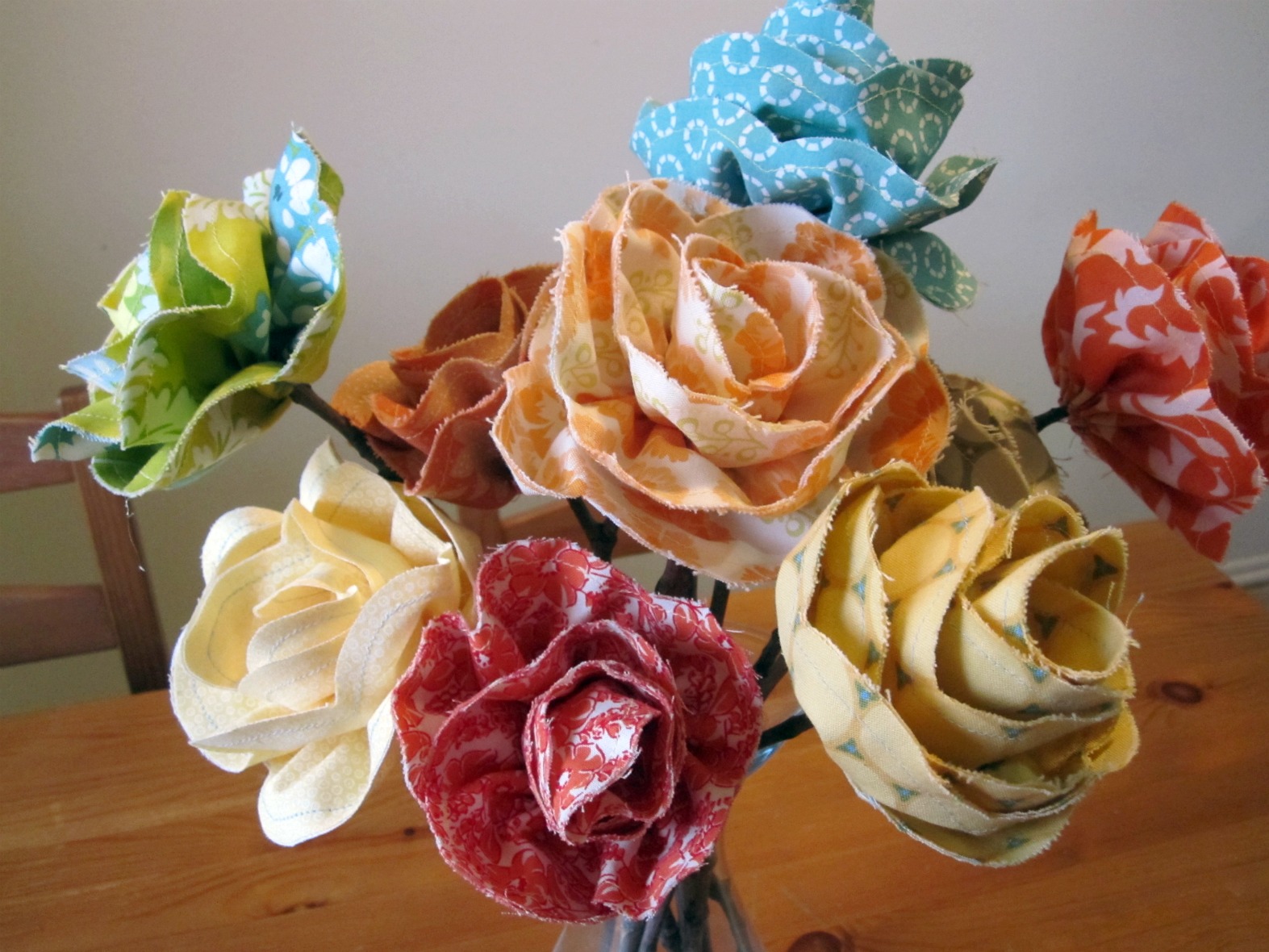the hawkins family: Fabric Flower Bouquet