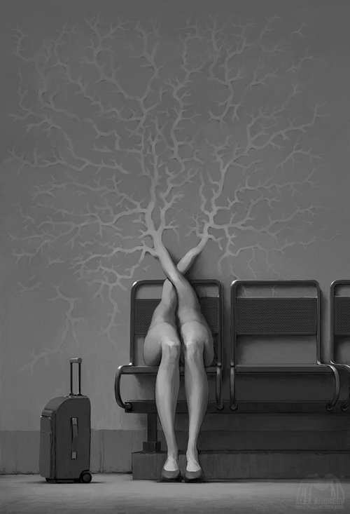 Fantasia, ficção, surrealismo e terror nas ilustrações de Alex Andreyev Alex Andreyev deviantart ilustrações ficção científica surreal terror