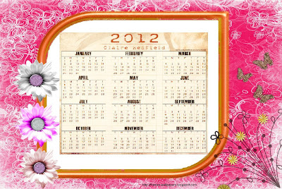 Happy New year calendar 2012