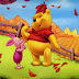 Winnie pooh jugando con su pequeño amigo