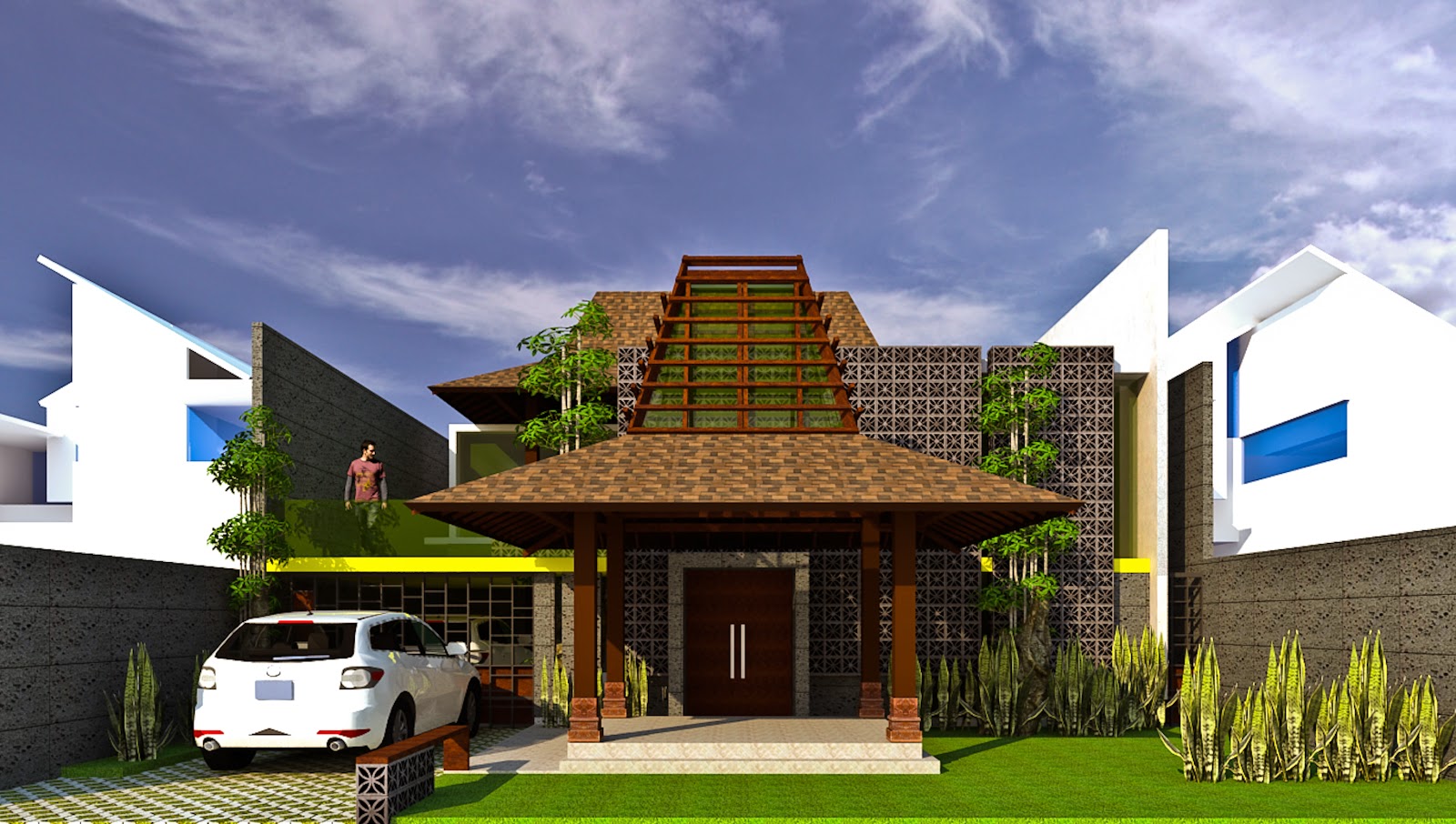 Get Contoh Desain Rumah Joglo Minimalis Background