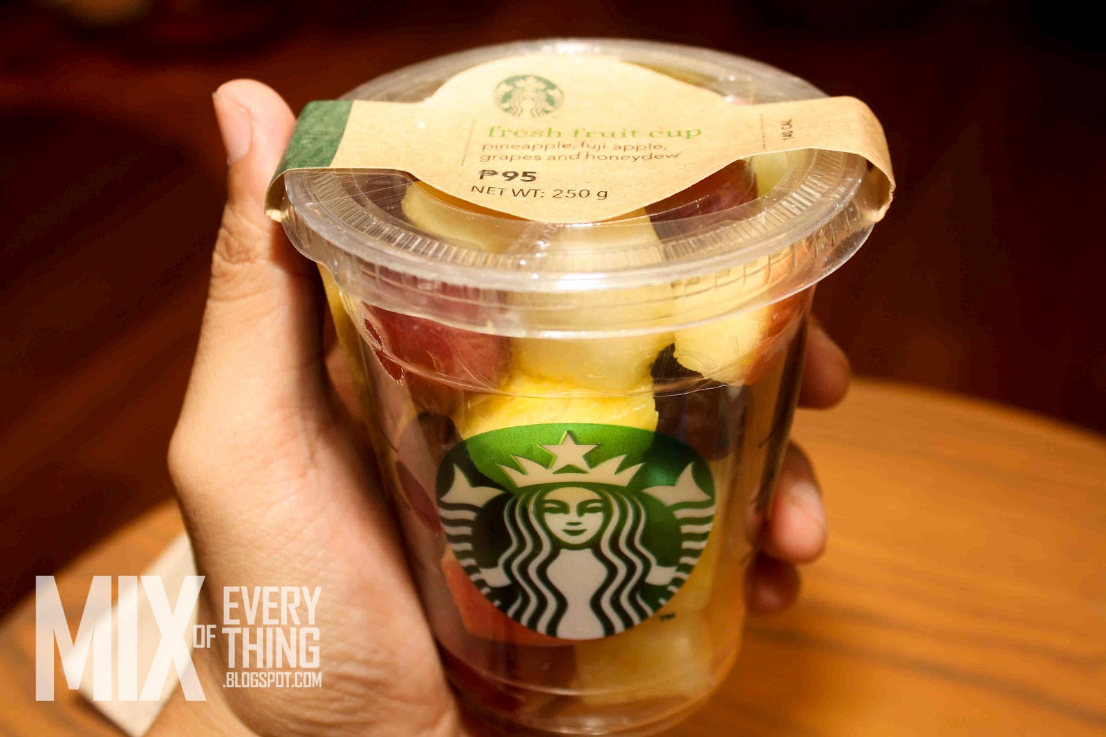 Starbucks Fresh Fruit Cup for only 95 Pesos. Hello! to my blog!