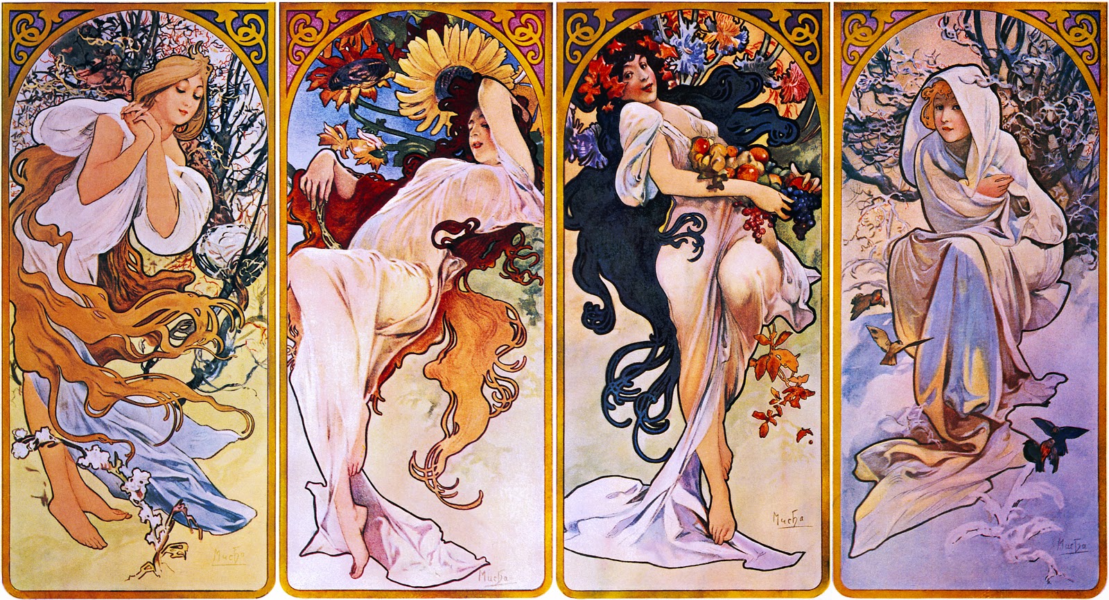 Four Seasons (Alfons Mucha, ca. 1895)