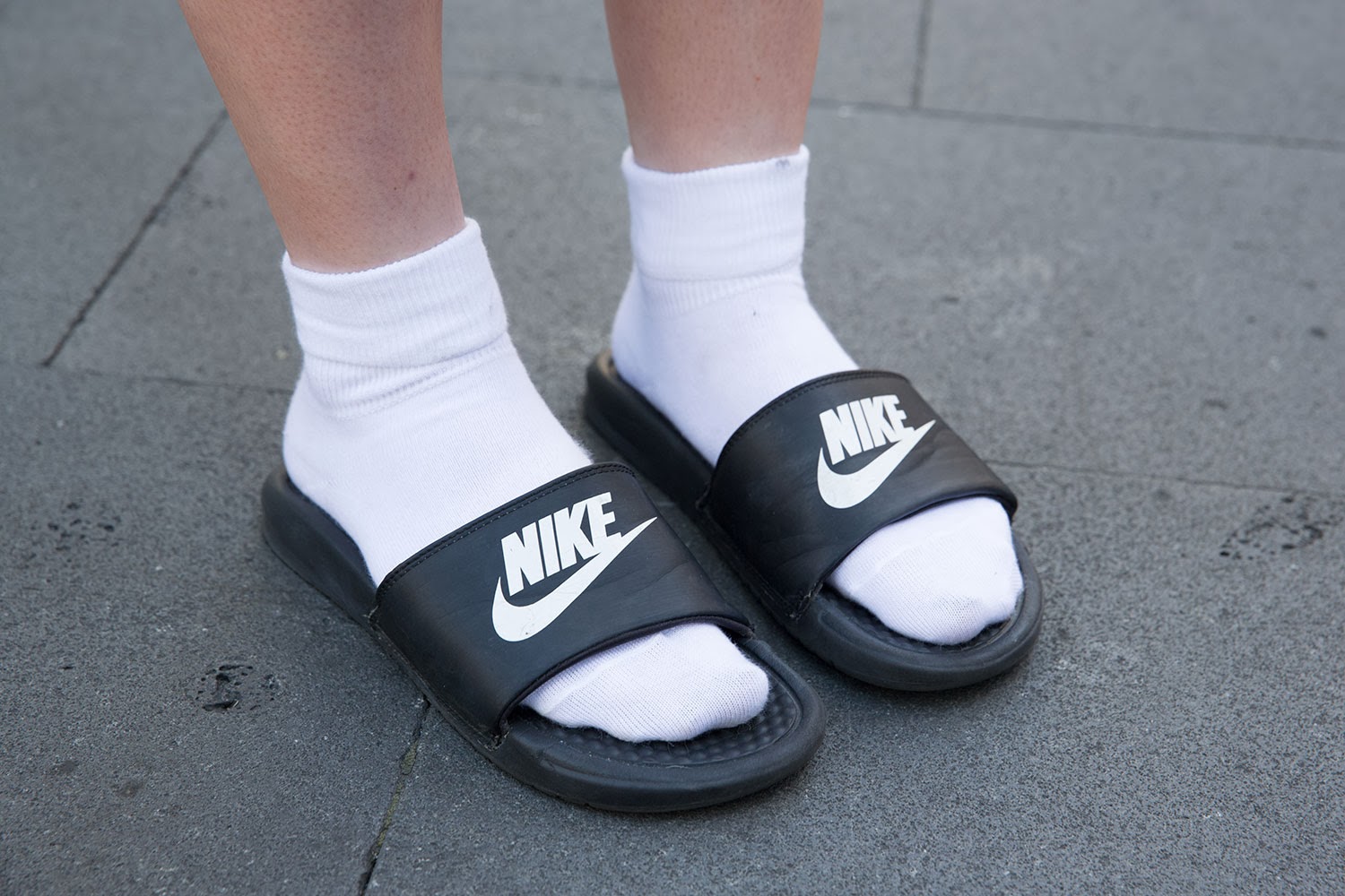 nike socks with slides
