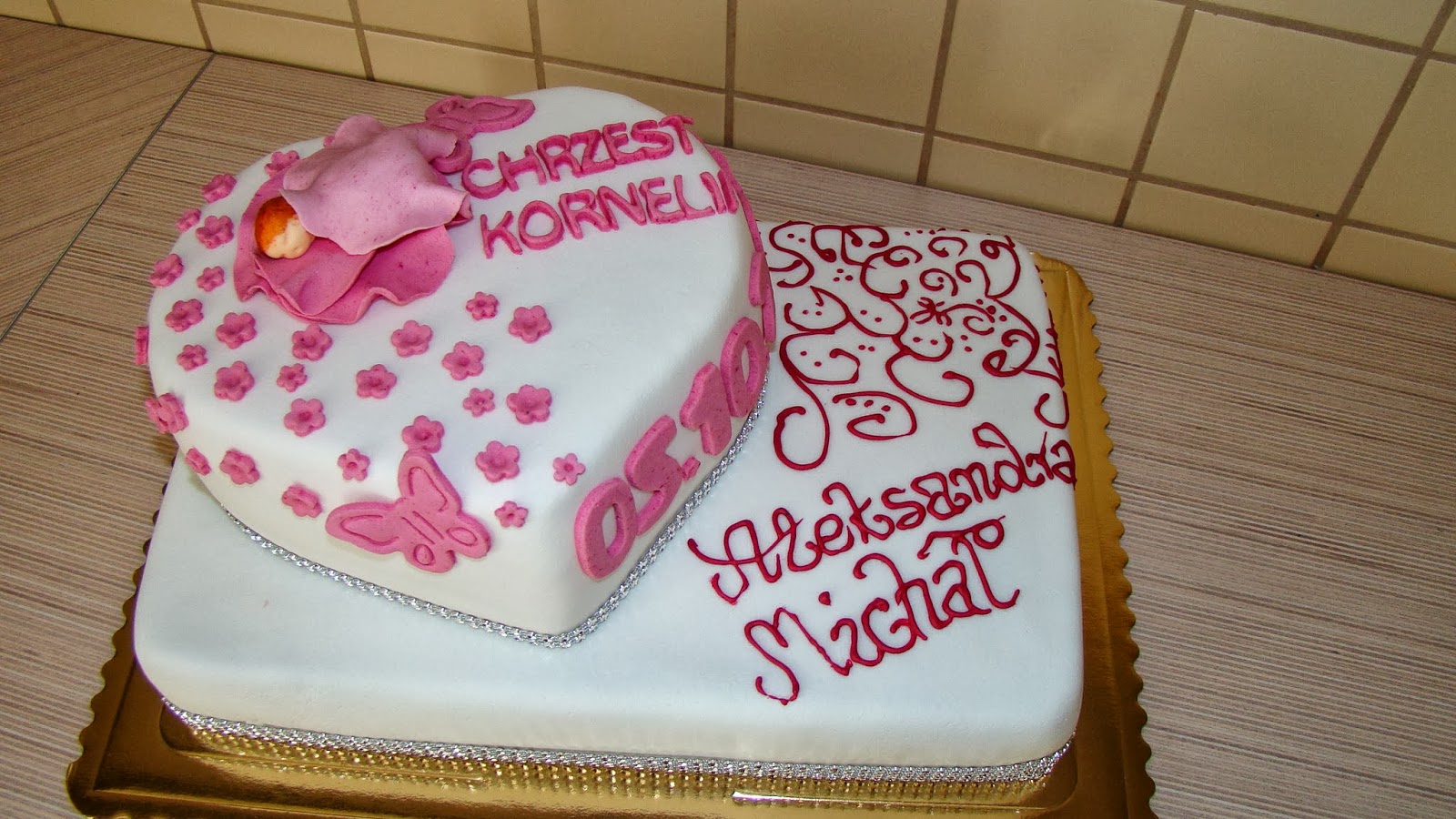 Torty Sylwii : Tort na chrzest i ślub