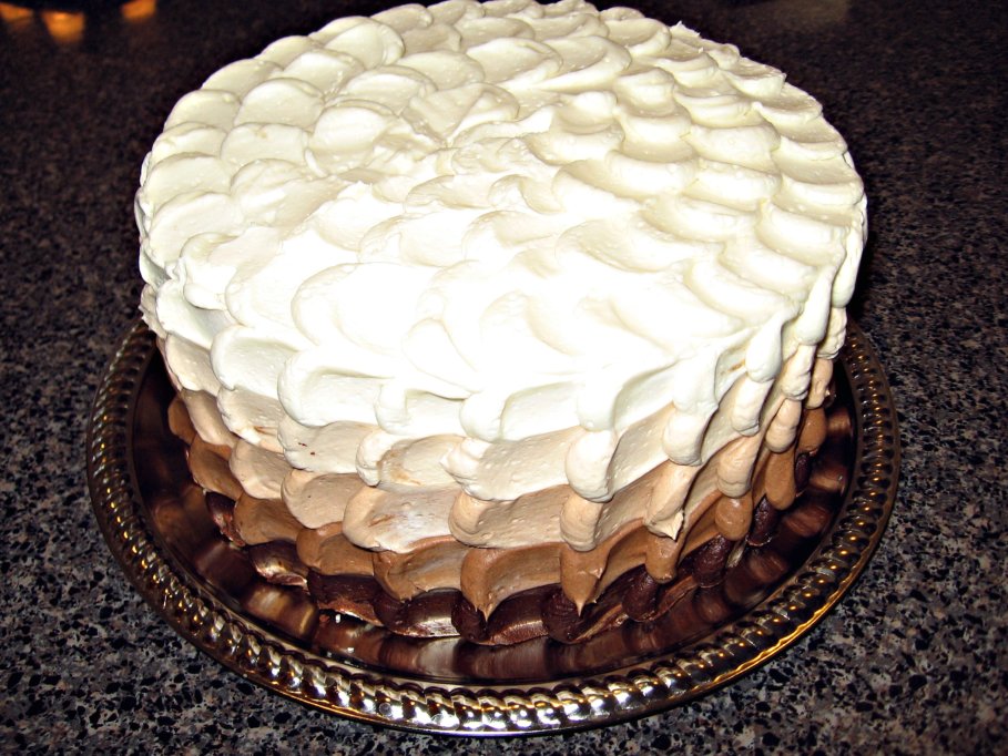 A Good Table Chocolate Ombre Cake and a cake mix extender recipe