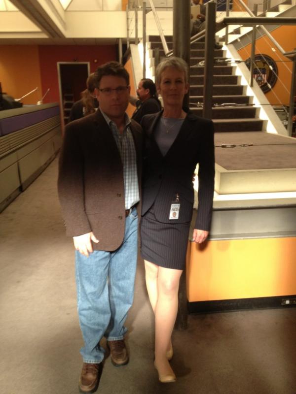 NCIS Set Photo of Sean Astin and Jamie Lee Curtis