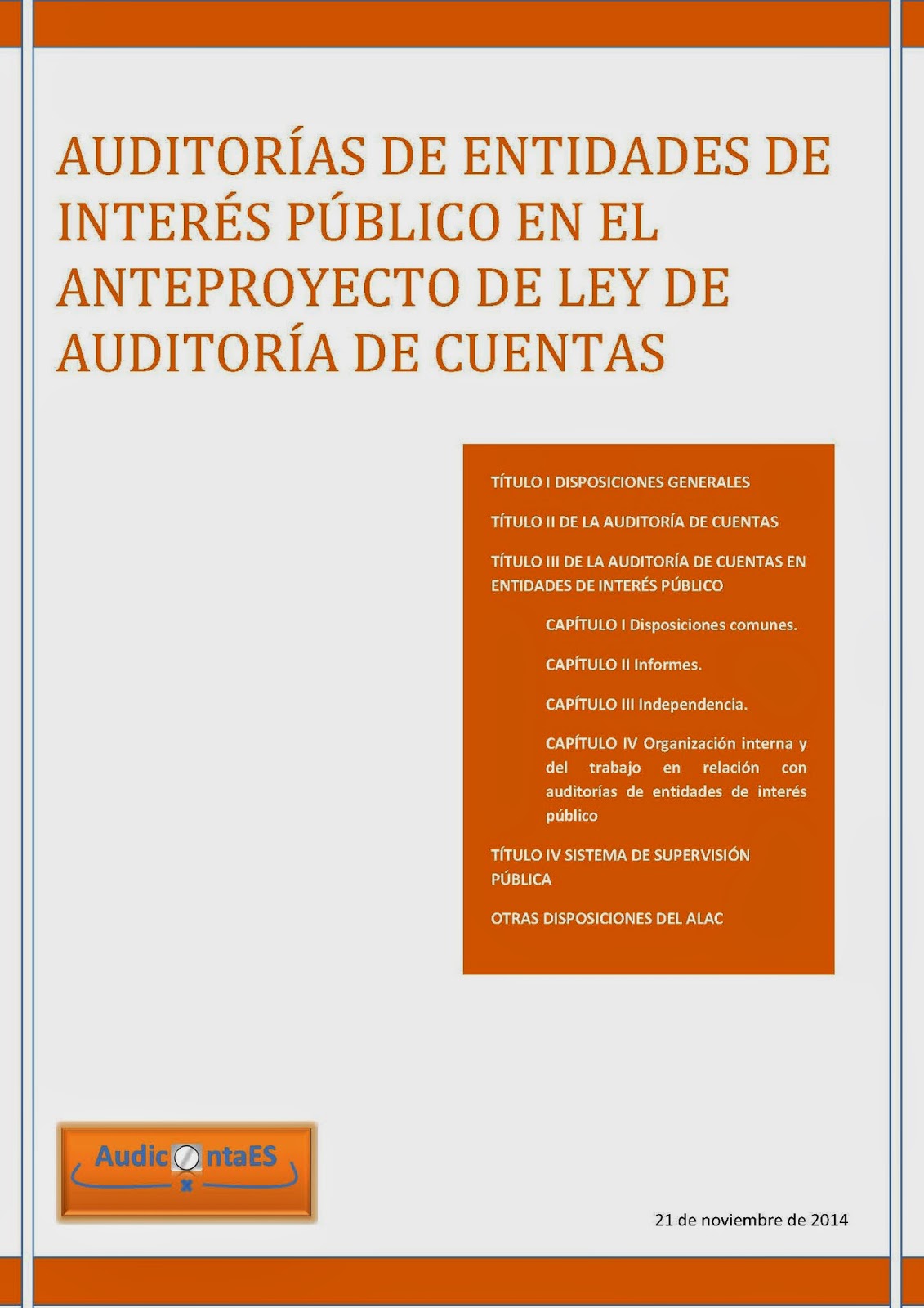 EIP Entidades de Interés Público nueva Ley de Auditoría de Cuentas EIP Entidades de Interés Público nueva Ley de Auditoría de Cuentas