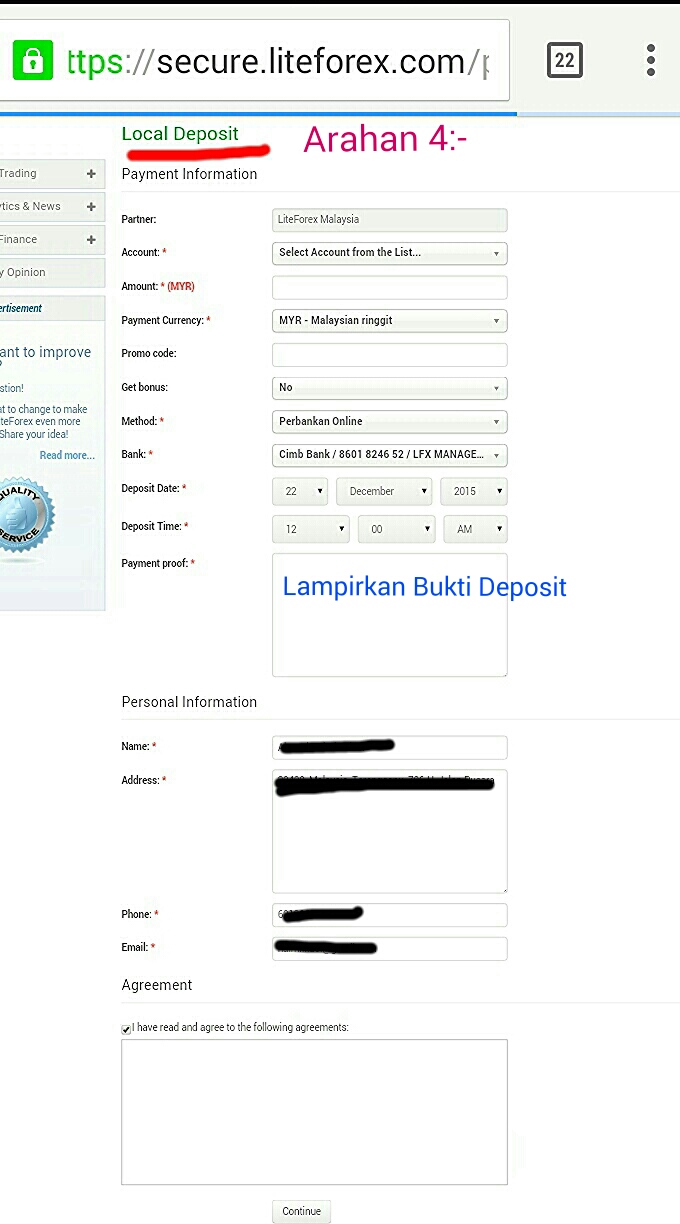 Liteforex local deposit