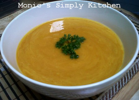 Sup Labu Kuning Pumpkin Soup Monics Simply Kitchen