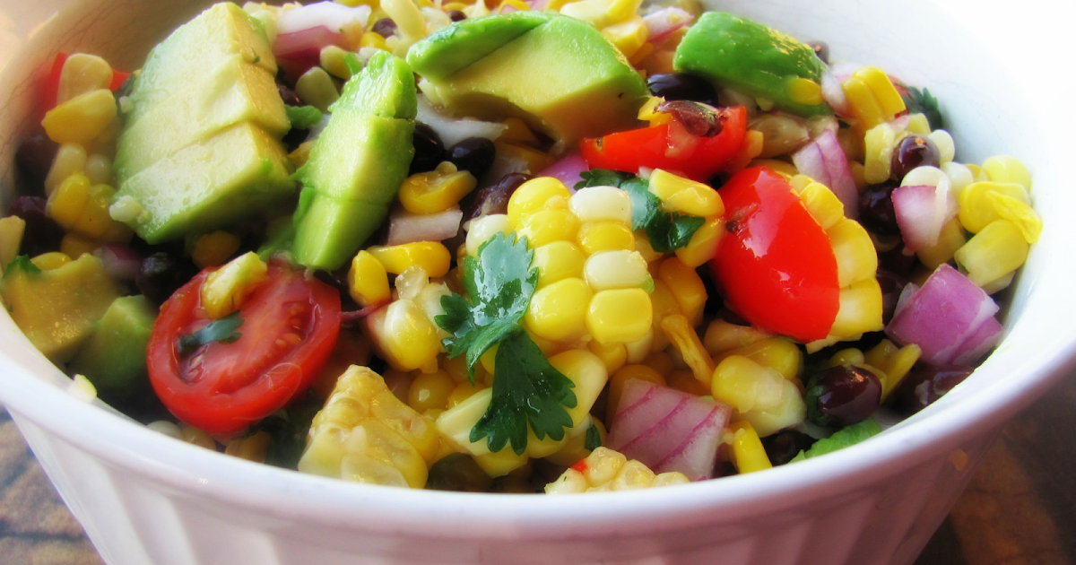 With Blonde Ambition Mexican Corn Salad with Honey Lime Dressing
