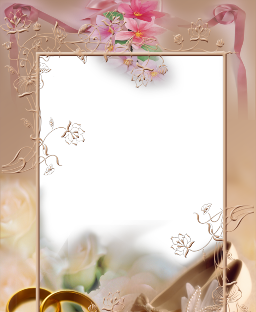 MARCO PARA MATRIMONIO EN PNG CON ANILLO Y DETALLES DE BODA ~ MARCOS