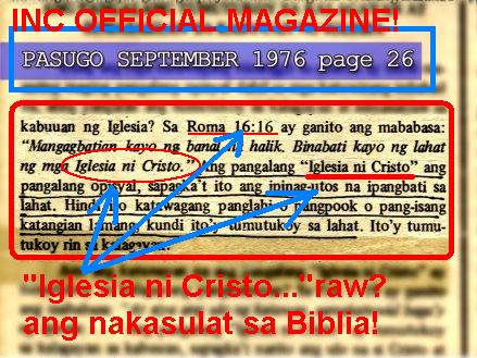 In Defense Of The Church: The Truth Behind Iglesia Ni Cristo's Quoting  Romans 16:16?