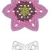Patrón: Flor hexagonal en crochet (combinando tonos)
