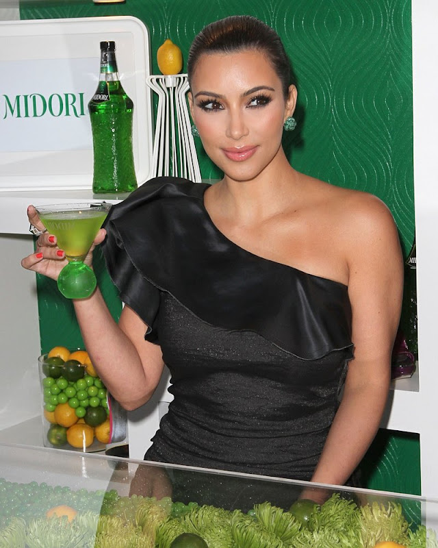 Actress Kim Kardashian at Midori Melon Liqueur Trunk Show in West Hollywood hot images