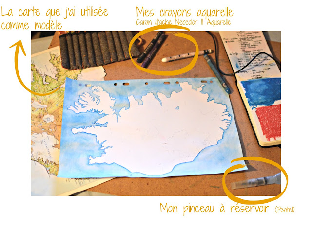 Faire une carte à l'aquarelle pour votre carnet de voyage