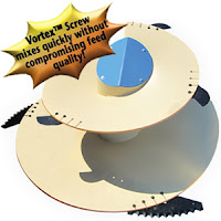 The Patz Multi-Angle Top Vortex™* Screw mixes feed quickly and efficiently - without crushing ingredients! *Patent Pending The Patz Multi-Angle Top Vortex™* Screw mixes feed quickly and efficiently - without crushing ingredients!