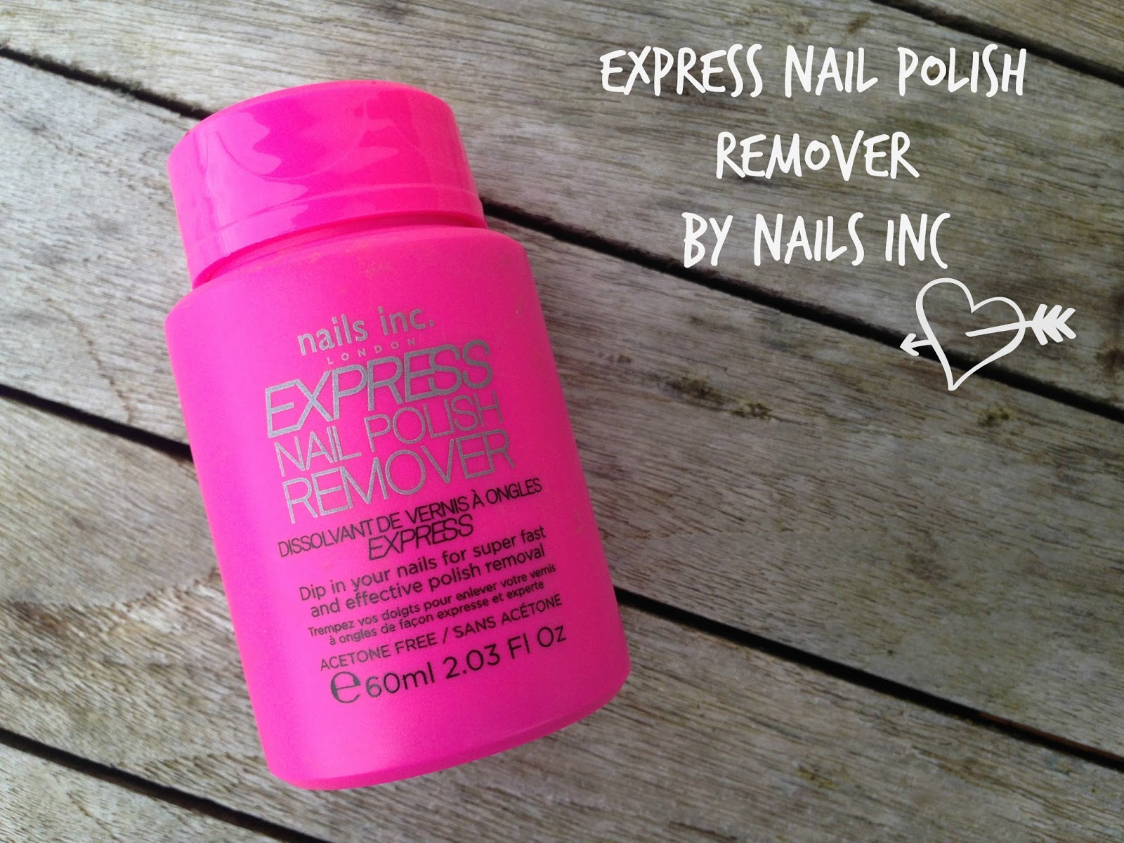 Heart Ocean Secrets Nails Inc Express Nail Polish Remover