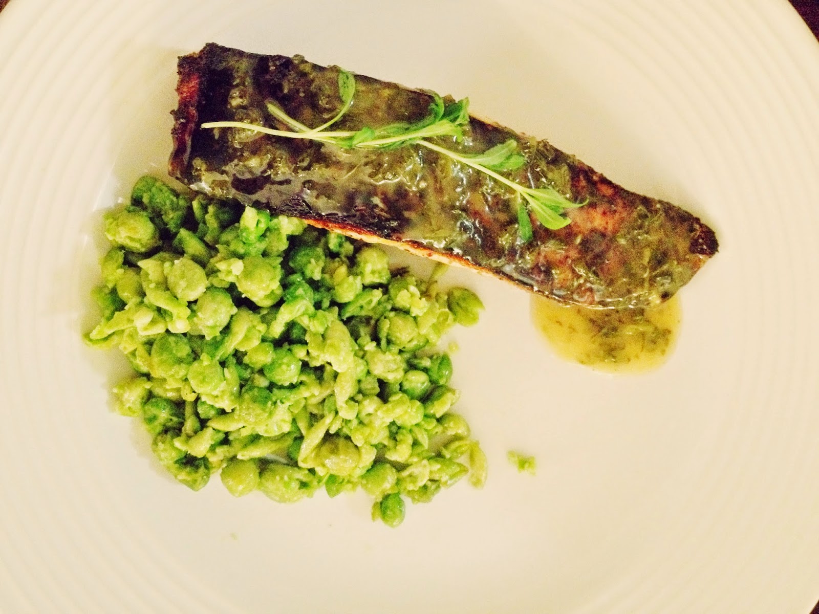 The Lush Chef Salmon with Mashed Peas & Tarragon Butter