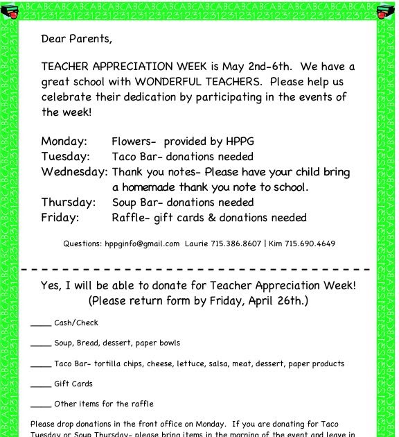 hudson prairie parent group teacher appreciation week teacher appreciation flyer template
