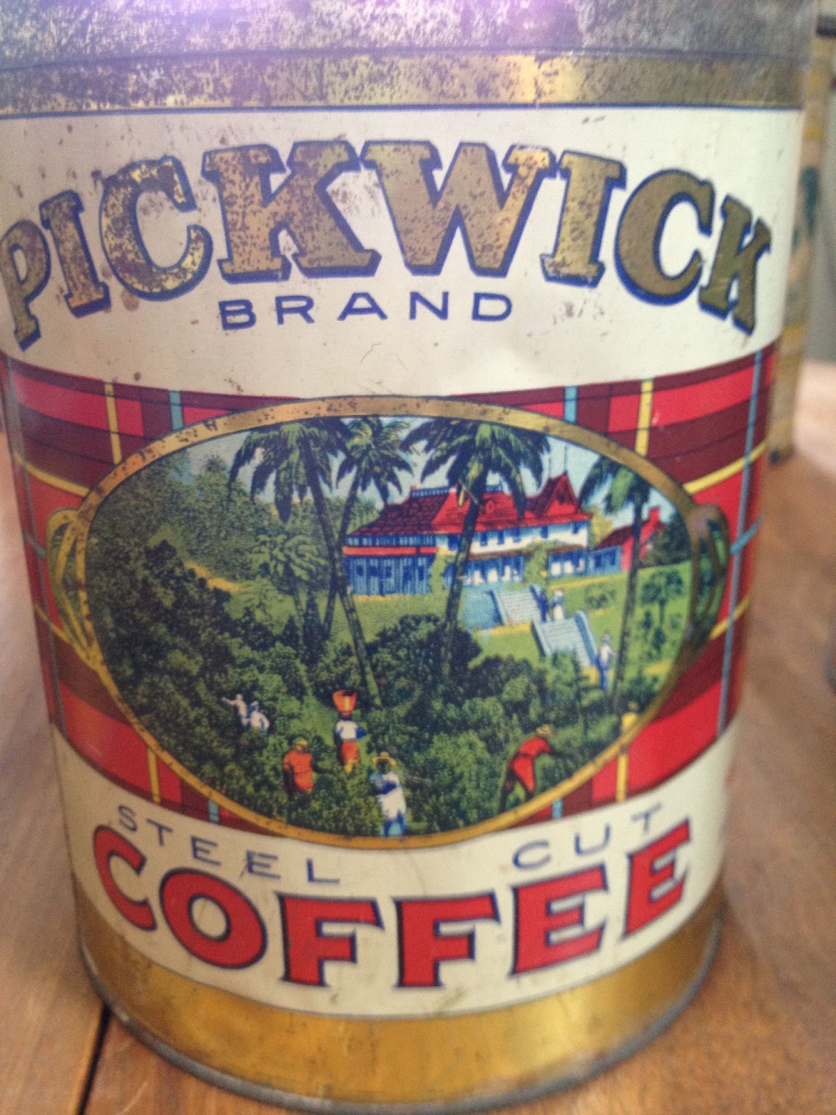 Antique Hunter Antique Pickwick Brand Coffee Tin