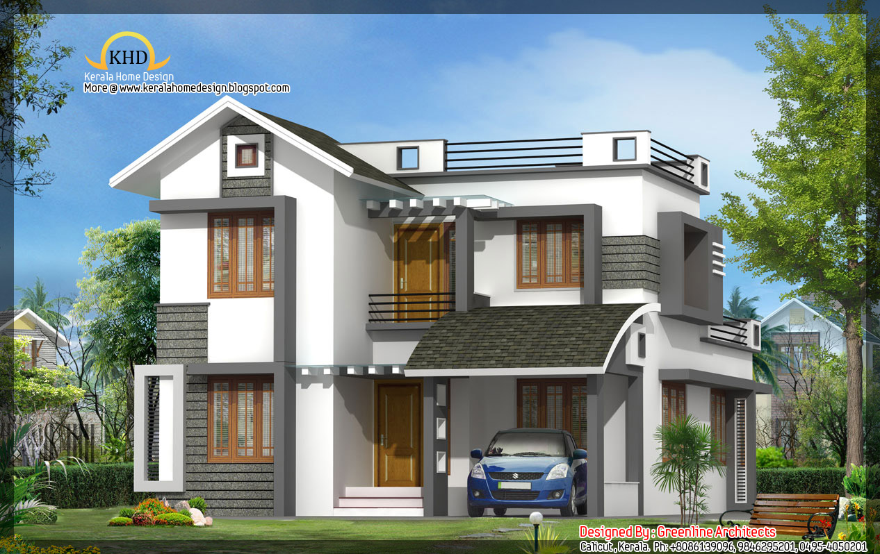 beautiful villa elevation - 1602 sq. ft. ~ kerala house design idea beautiful villa elevation - 1602 sq. ft. ~ kerala house design idea