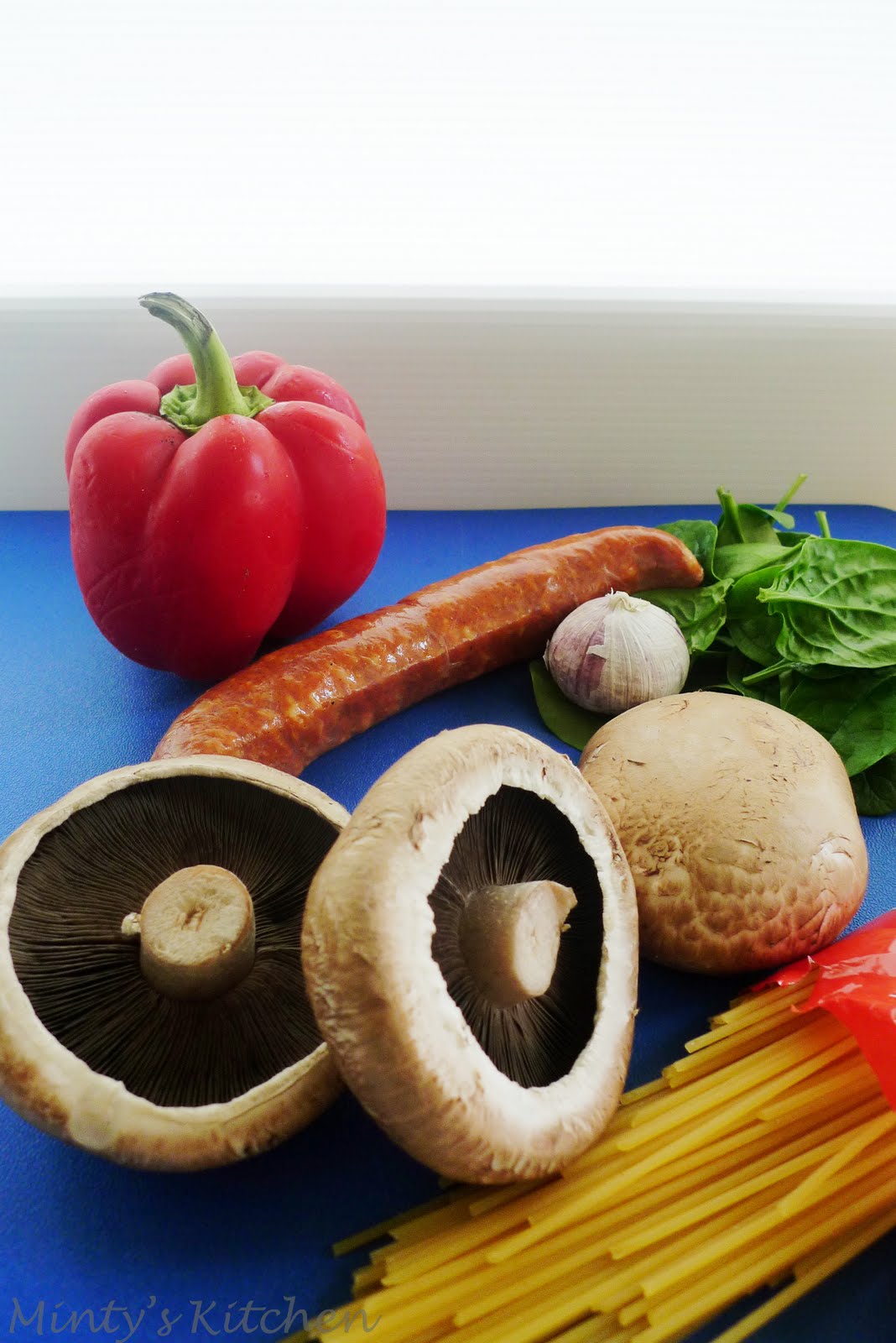 Minty's Kitchen Portobello Mushroom & Chorizo Pasta