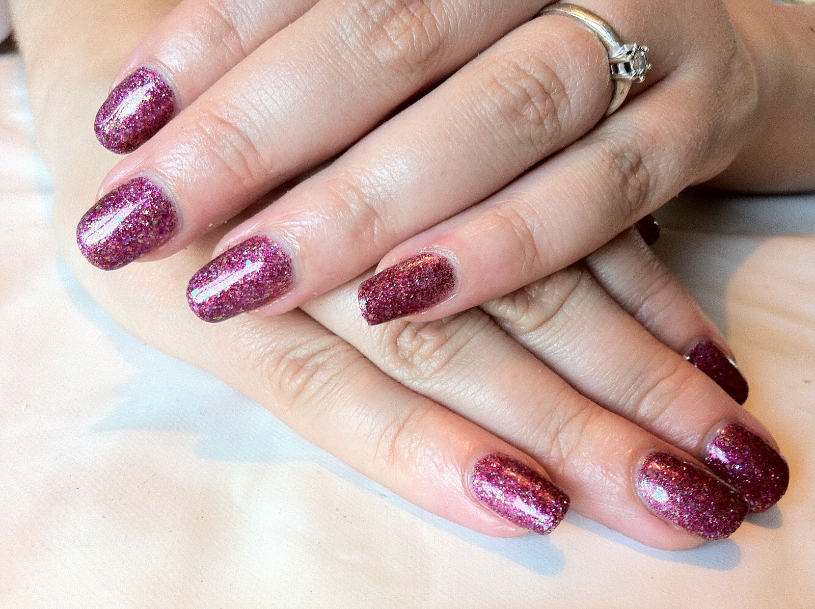 Red Shellac Nail Designs with Glitter - wide 6