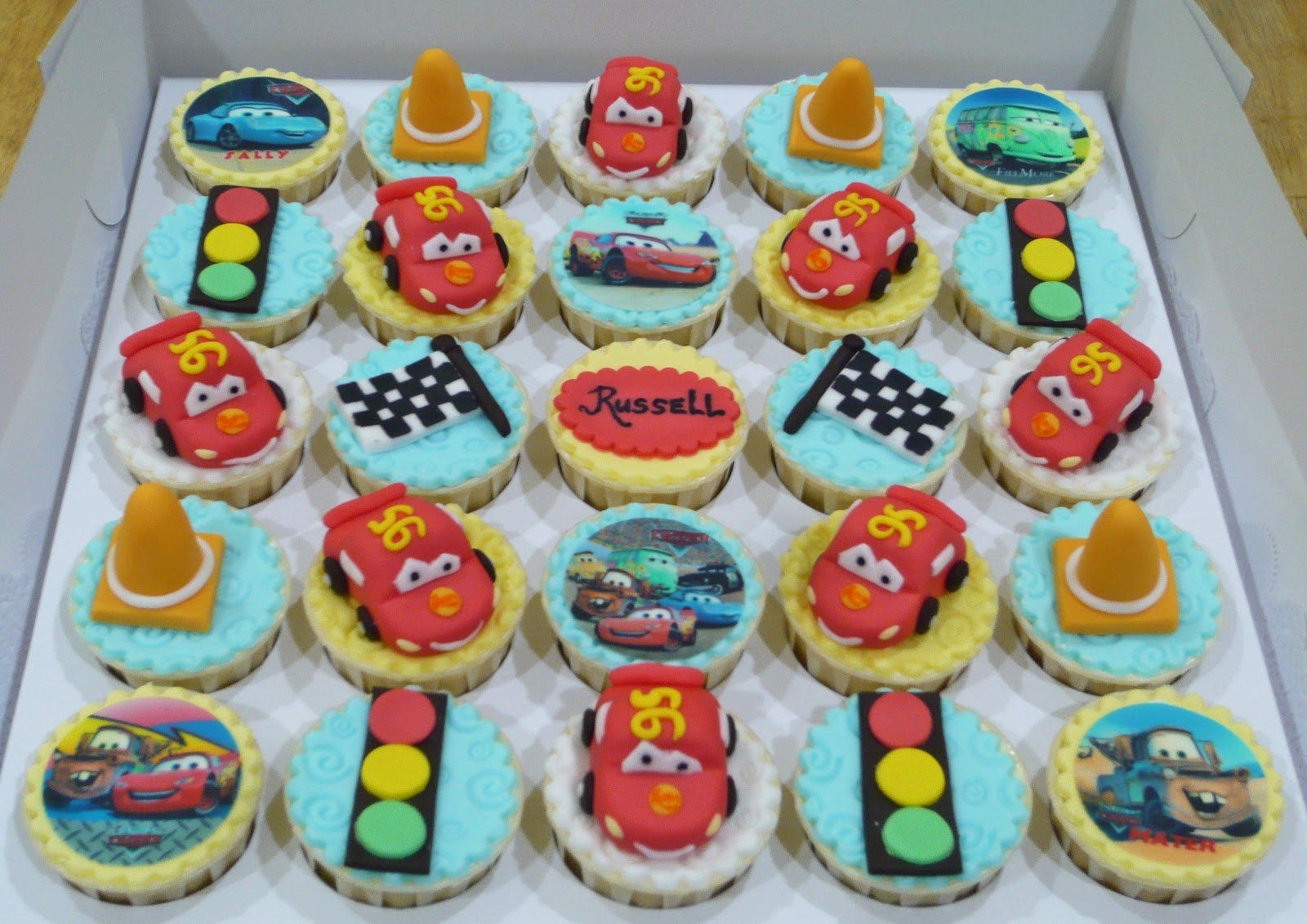 Jenn Cupcakes & Muffins Cars Themed Cake