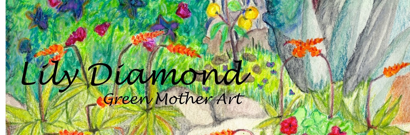 Lily Diamond Art - Green Mother Art