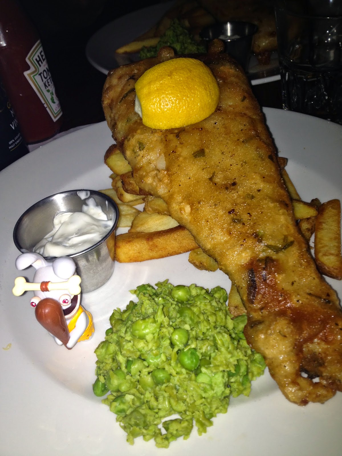 fish and chips pub london lapins crétins