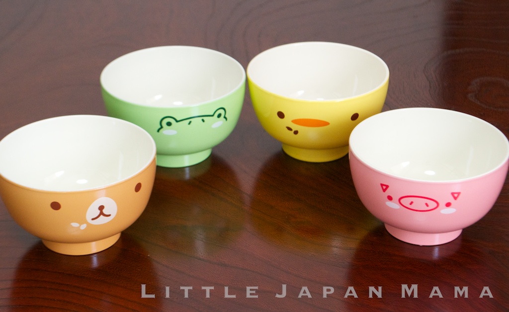 little japan mama Miso Soup Bowl Bear and Pig