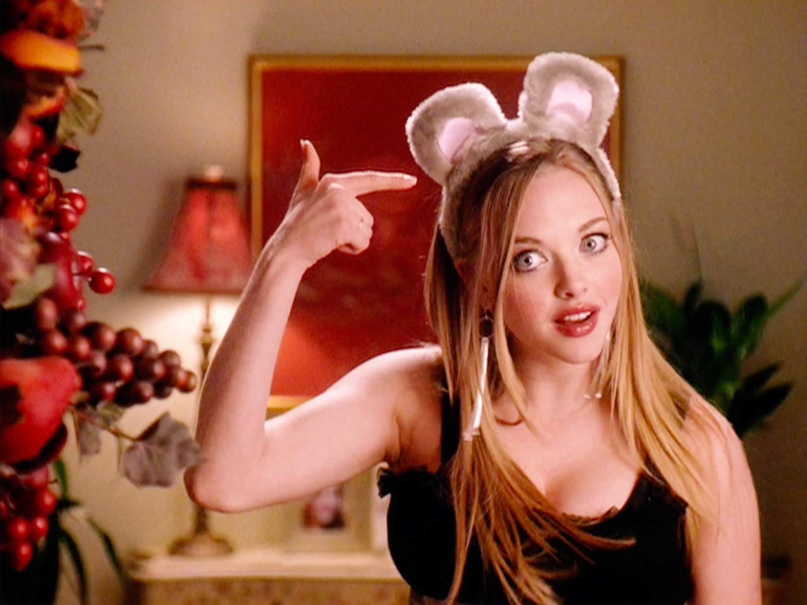 the movie mean girls directed by mark waters seen here amanda seyfried as karen smith wearing her halloween costume pointing to the furry ears - Halloween Quote Mean Girls the movie mean girls directed by mark waters seen here amanda seyfried as karen smith wearing her halloween costume pointing to the furry ears - Halloween Quote Mean Girls