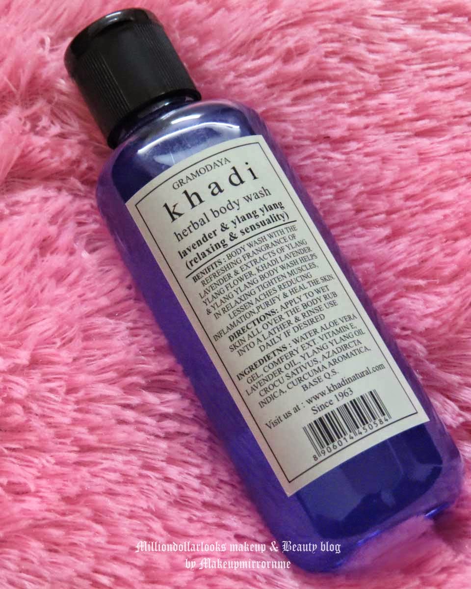 Khadi Herbal Body Wash Lavender and Ylang Ylang Review & Pictures | Indian makeup and beauty blog Khadi Herbal Body Wash Lavender and Ylang Ylang Review & Pictures, Indian makeup and beauty blog, Indian beauty blogger, Top beauty blogs in India , Khadi herbals products review, Khadi herbals bath products range, Where to buy khado herbals products, Khadi herbals body wash, Bath and body care products from Khadi Herbals, Indian skin car and bath care brand, Herbal brands in India, Best affordable body wash in India, Khadi herbals bath range review, Lavender body wash, Best lavender bath products, milliondollarlooks makeup and beauty blog by makeupmirrornme