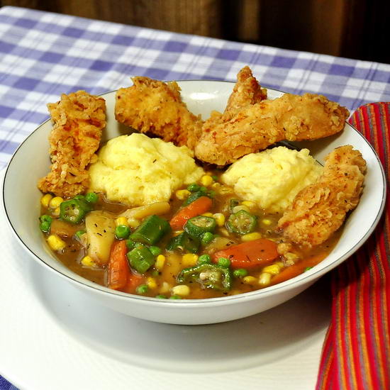 bournville chocolate Fried Chicken Stew with Corn Flour Dumplings