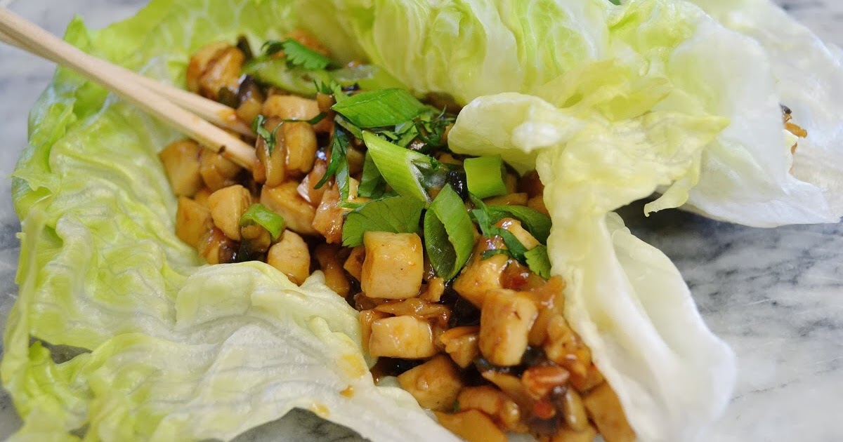 ...with a lil' twist Tofu, Mushroom Lettuce Wraps