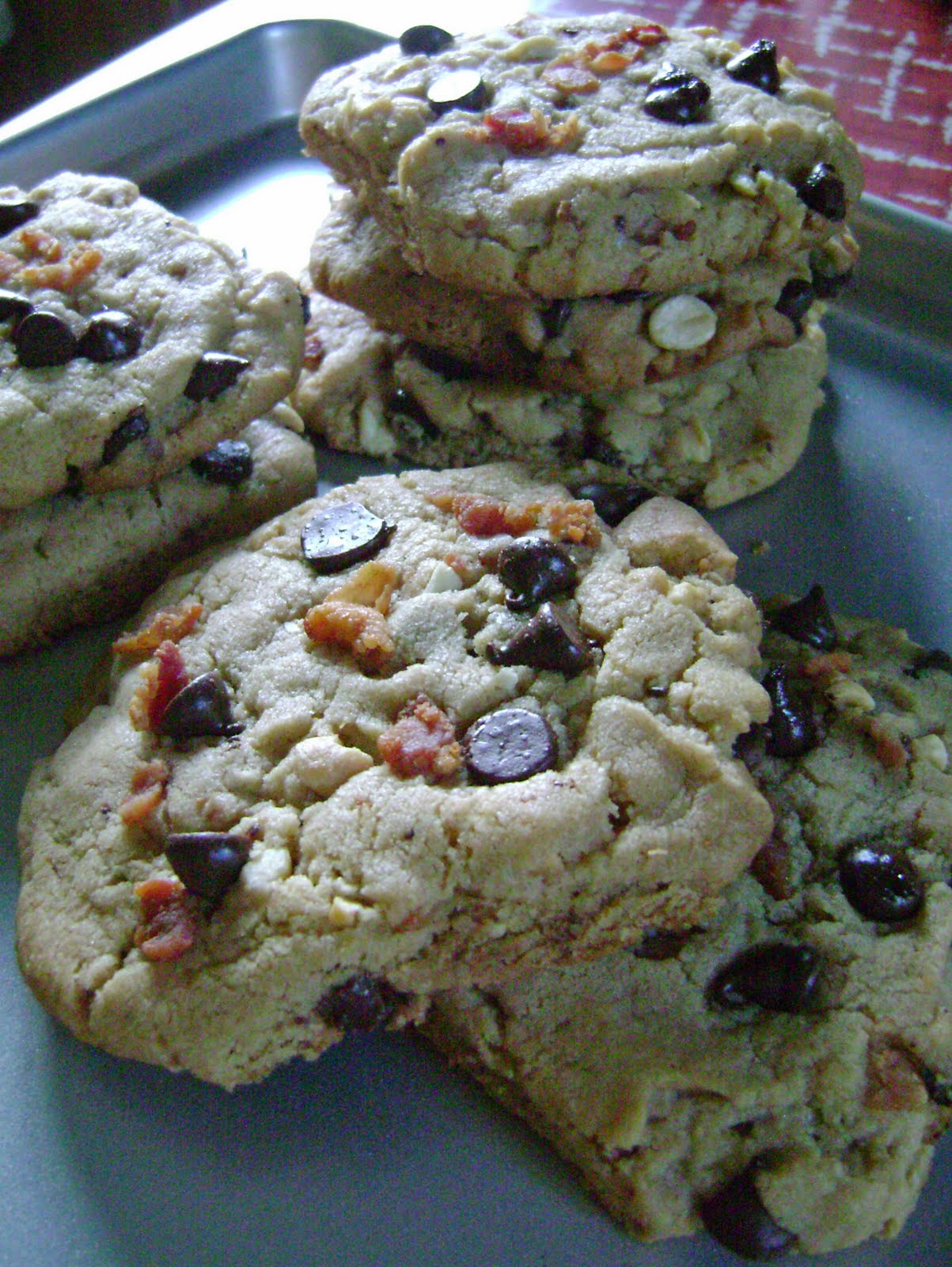 Jo and Sue Peanut Butter Chocolate Chip Bacon Cookies